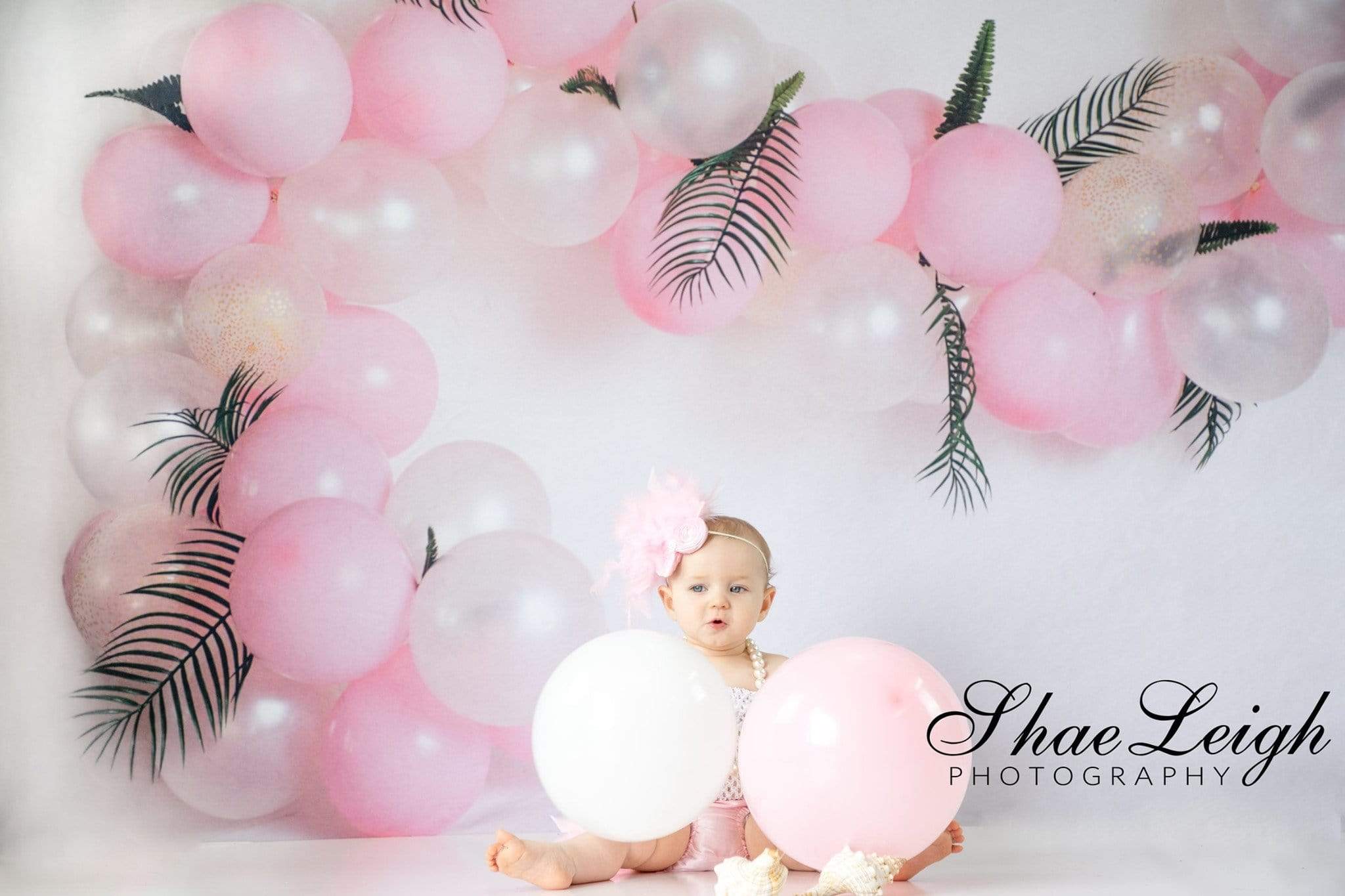 Kate Globo rosa cumpleaños Telón de fondo para fotografía diseñado por Megan Leigh Photography