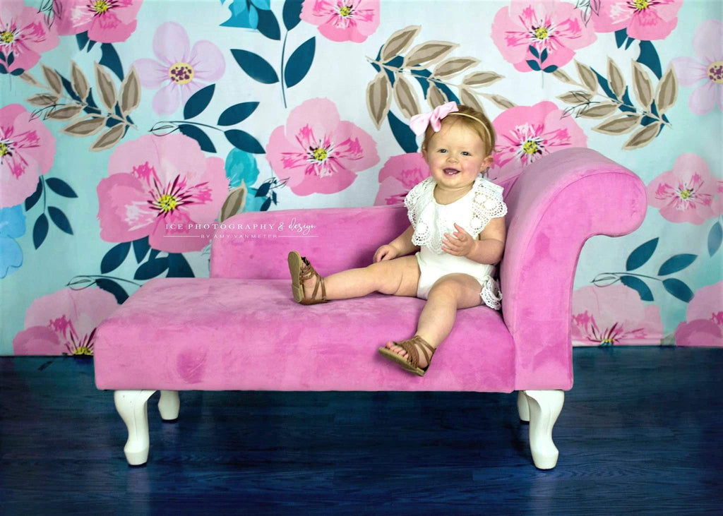 Katebackdrop£ºKate Retro Spring Flowers Cake Smash Children Backdrop for Photography Designed by JFCC