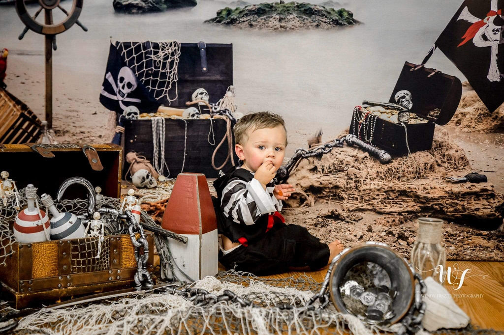 Katebackdrop：Kate Summer Sea Pirate backdrop designed by studio gumot