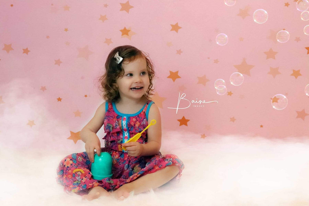 Katebackdrop£ºKate Golden Stars Pink Birthday Backdrop for Children Photography Designed by JFCC