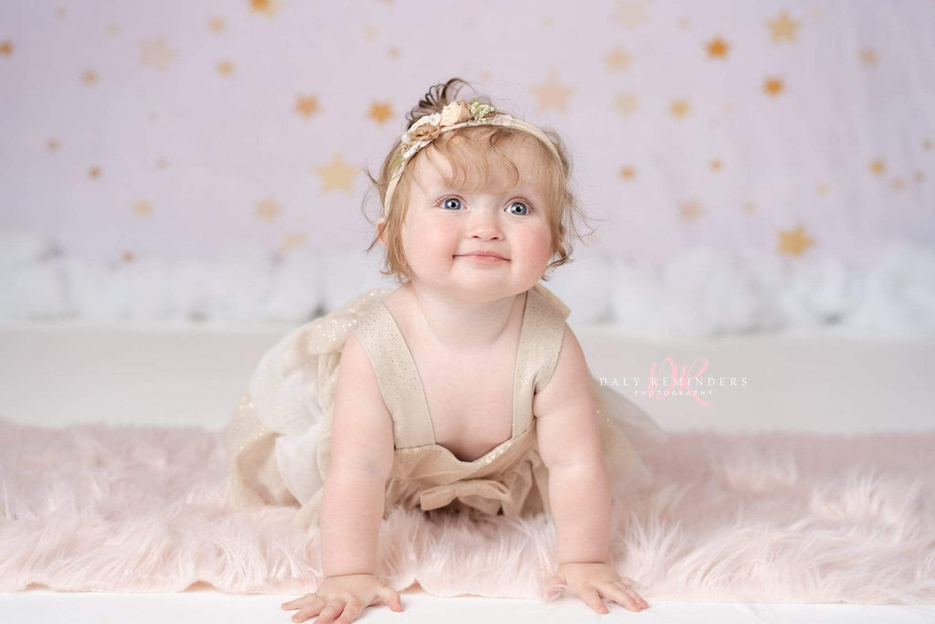 Katebackdrop£ºKate Golden Stars Pink Birthday Backdrop for Children Photography Designed by JFCC