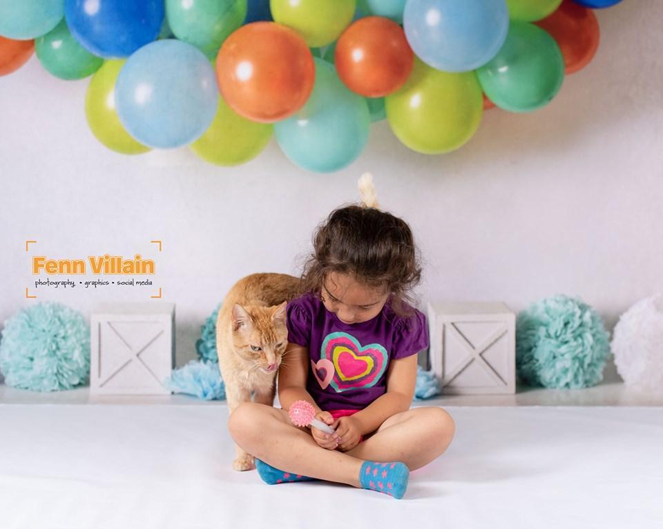 Katebackdrop：Kate Blue Orange Green Birthday Balloons Backdrop for Photography Designed By Mandy Ringe Photography