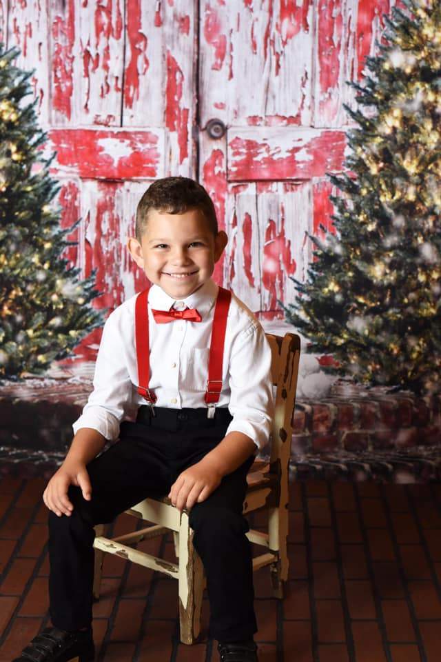 Katebackdrop£ºKate Red Doors Christmas Children Backdrop for Photography Designed by Pamela Hughes photography