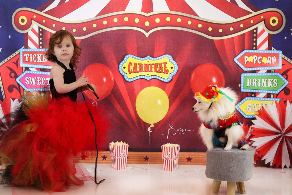 Katebackdrop：Kate Cake Smash Carnival Backdrop for Photography Designed By Sherie Skelly
