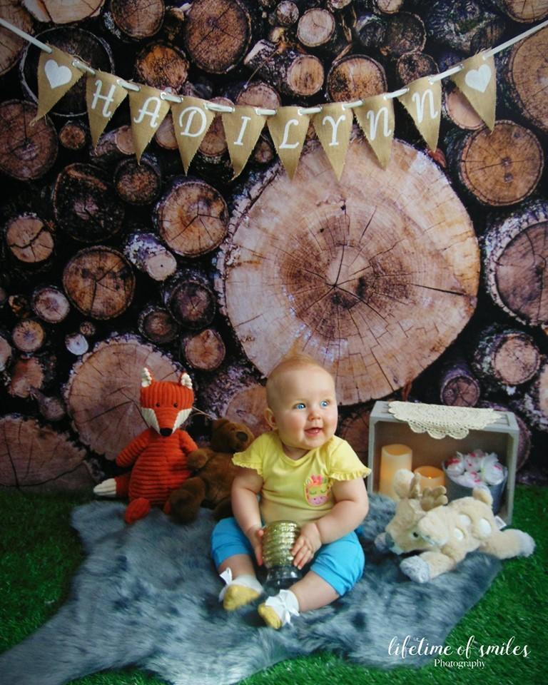 Katebackdrop£ºKate Autumn Wooden Pile Backdrop for Photography Designed By Moements Photography