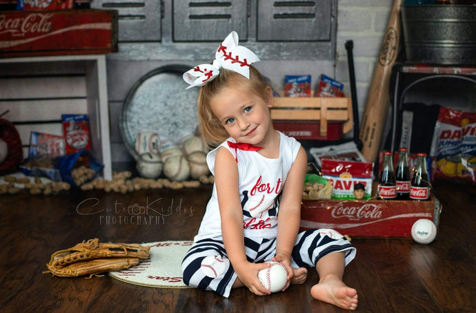 Katebackdrop：Kate Vintage Baseball Sport Backdrop for Photography Designed By Erin Larkins