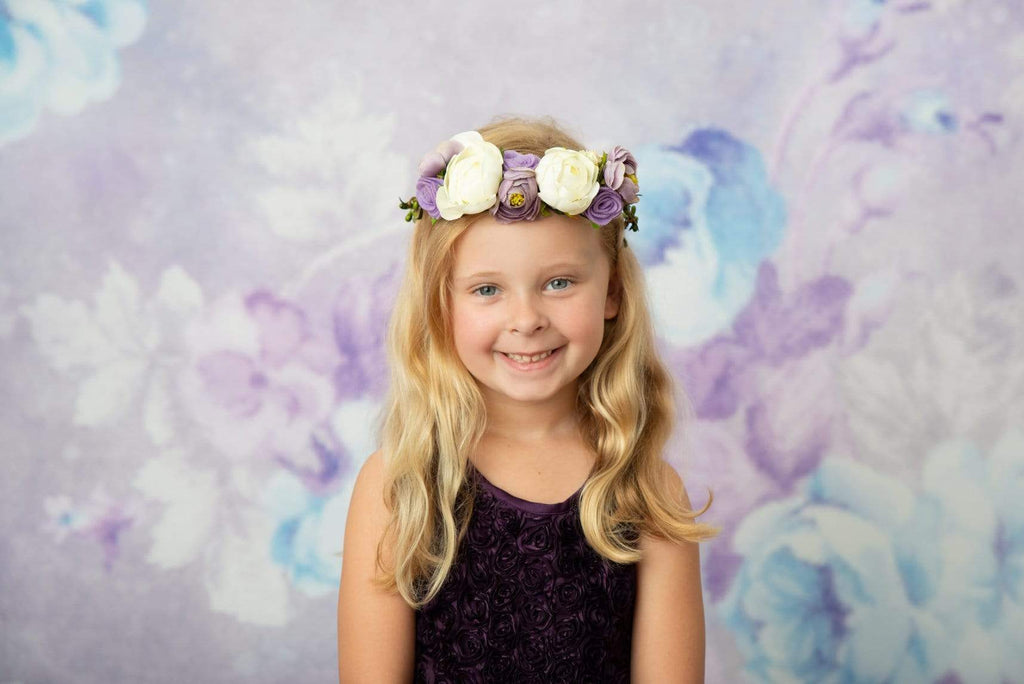 Katebackdrop：Kate Retro Blurry Bokeh Purple Flowers Backdrop for Photography Designed by JFCC
