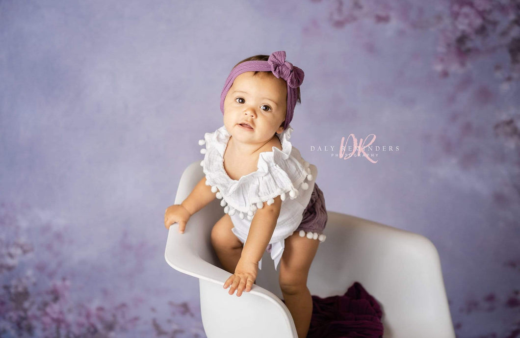 Katebackdrop：Kate Abstract Medium Purple with Flowers Backdrop for Photography Designed By Jerry_Sina