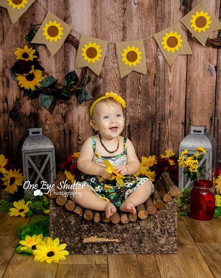 Katebackdrop£ºKate Sunflowers Lanterns Backdrop for Photography Designed By Stacilynnphotography