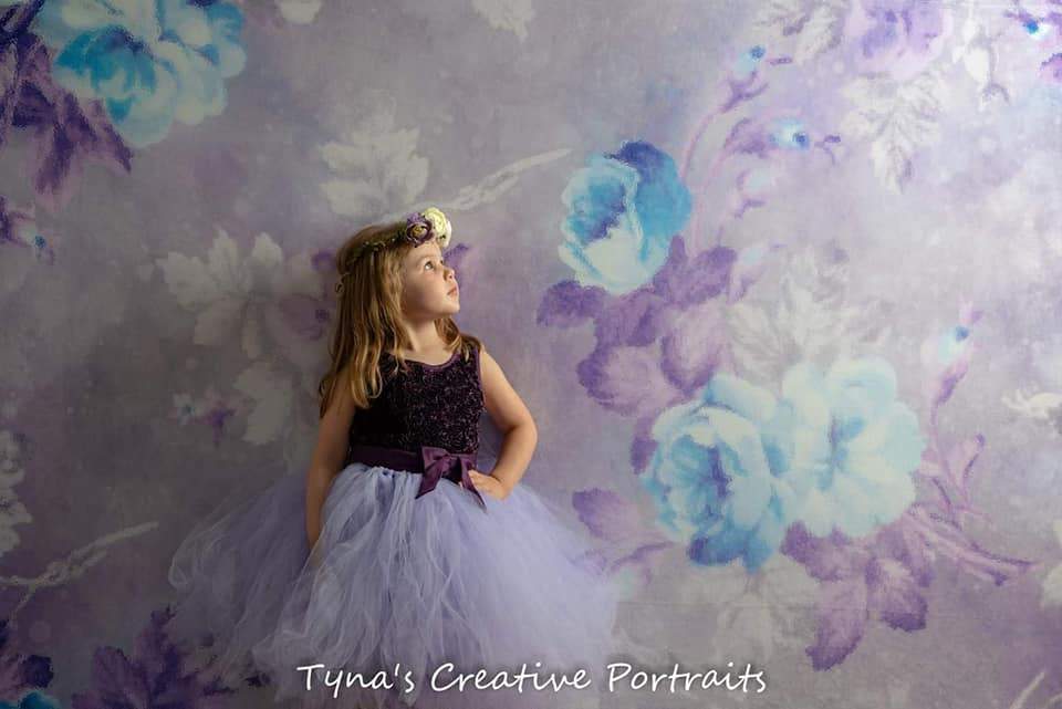 Katebackdrop：Kate Retro Blurry Bokeh Purple Flowers Backdrop for Photography Designed by JFCC