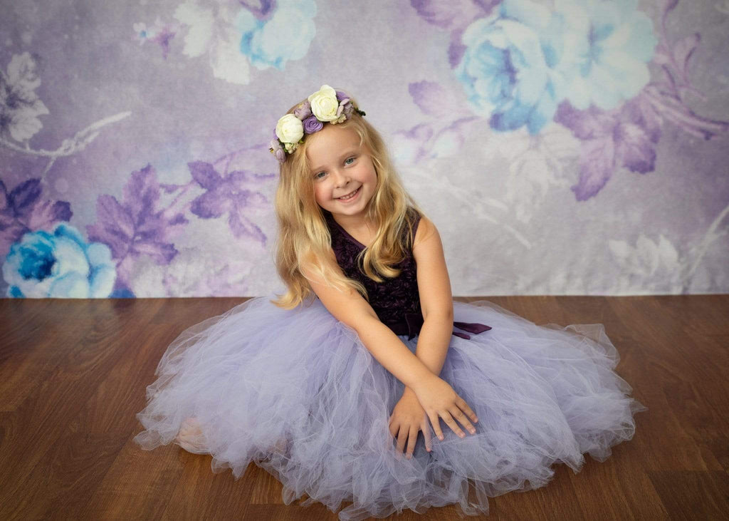 Katebackdrop：Kate Retro Blurry Bokeh Purple Flowers Backdrop for Photography Designed by JFCC