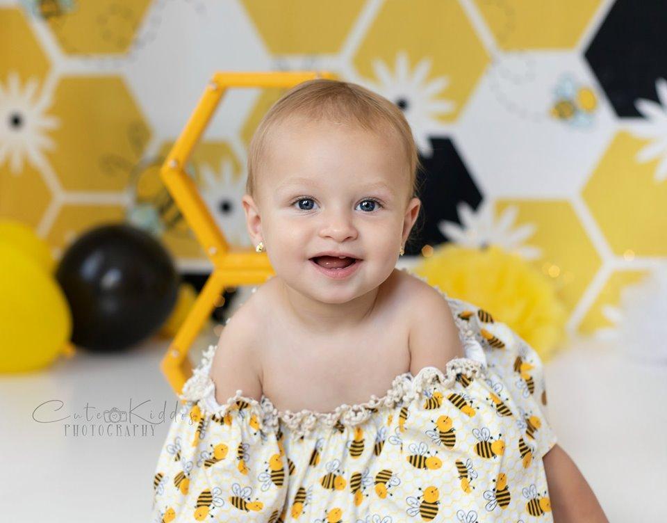 Katebackdrop：Kate Bumble Bee Summer Backdrop for Photography Designed by Megan Leigh Photography