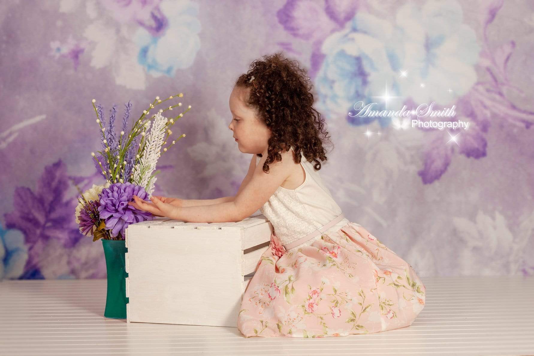 Katebackdrop：Kate Retro Blurry Bokeh Purple Flowers Backdrop for Photography Designed by JFCC