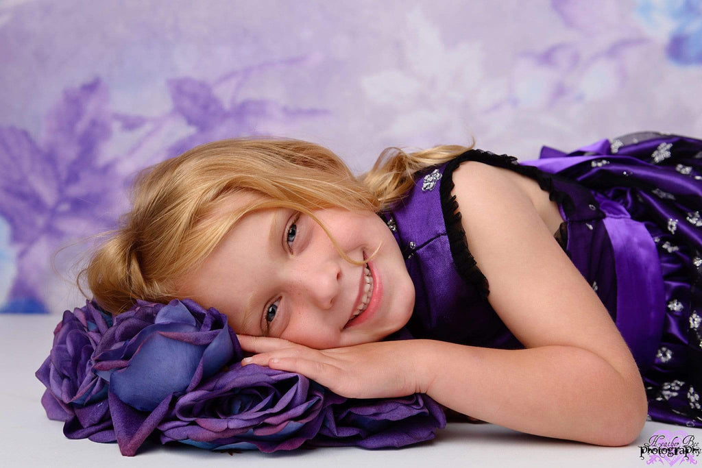 Katebackdrop：Kate Retro Blurry Bokeh Purple Flowers Backdrop for Photography Designed by JFCC