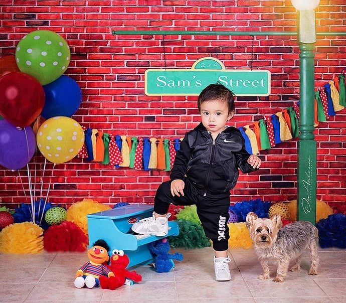 Katebackdrop£ºKate Brick Wall with Colorful Balloons Backdrop for Photography