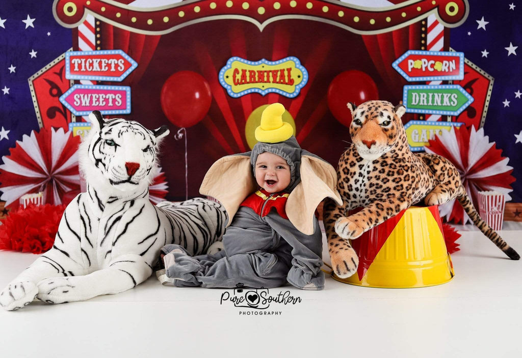 Katebackdrop：Kate Cake Smash Carnival Backdrop for Photography Designed By Sherie Skelly