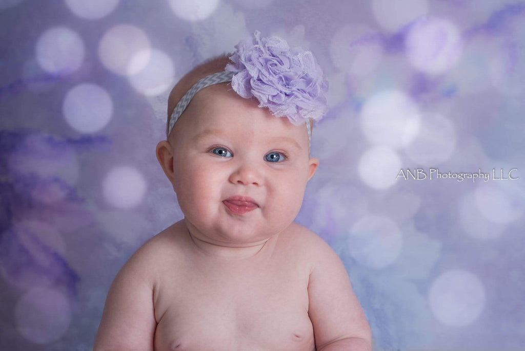 Katebackdrop：Kate Retro Blurry Bokeh Purple Flowers Backdrop for Photography Designed by JFCC