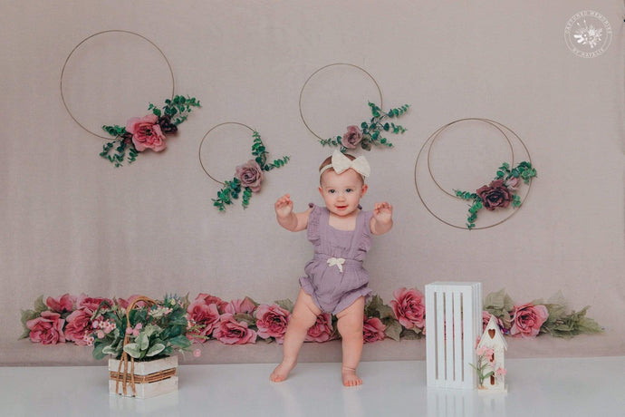 Katebackdrop£ºKate Art Color Garland Rose Floral Backdrop for Photography Designed by Cassie Christiansen Photography
