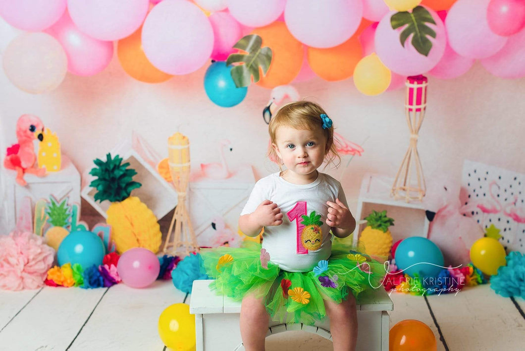 Katebackdrop£ºKate Flamingo Party Children Balloons Backdrop for Photography Designed by  Laura Lee Photography