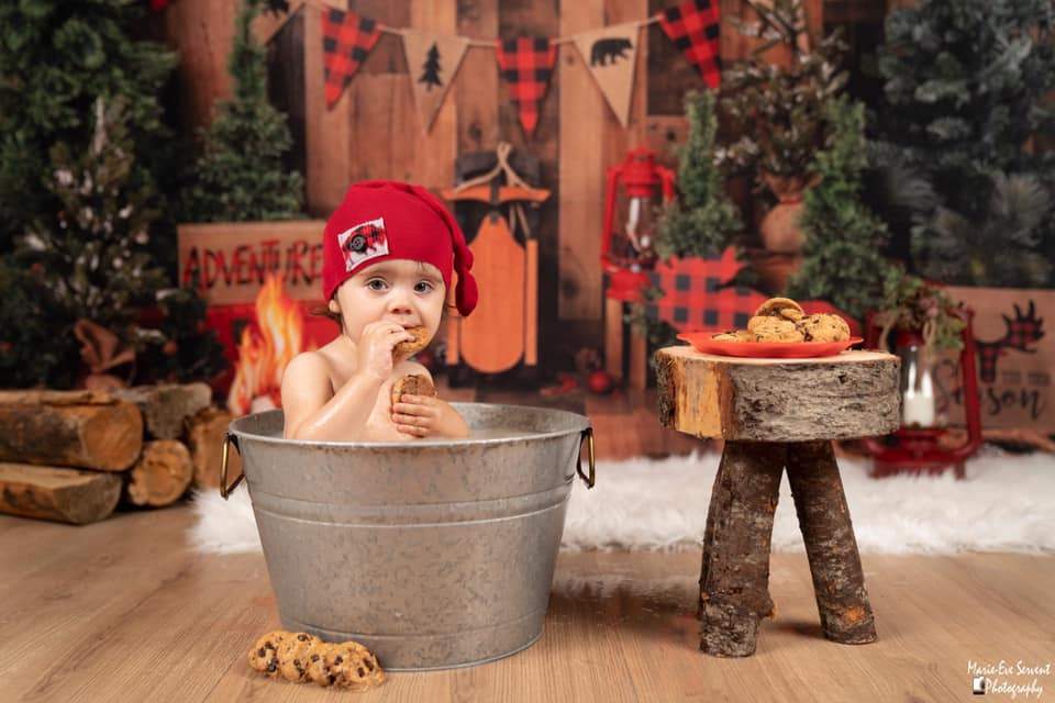 Katebackdrop：Kate Wood Xmas Toy Christmas Backdrop for Photography