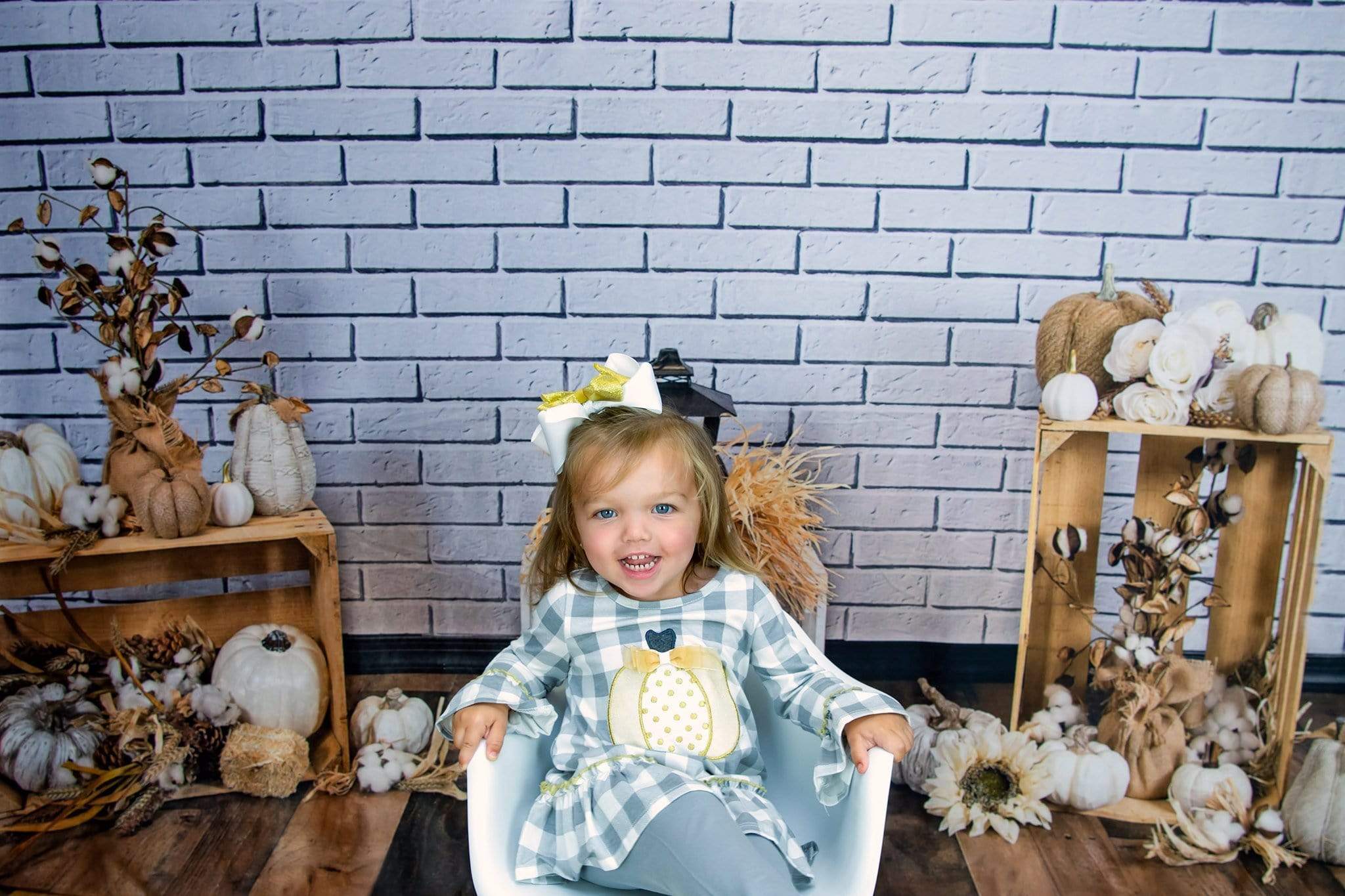 Cargar imagen en el visor de la galería, Katebackdrop£ºKate Autumn Harvest Halloween Brick Backdrop Designed By Michele Ernst Photography