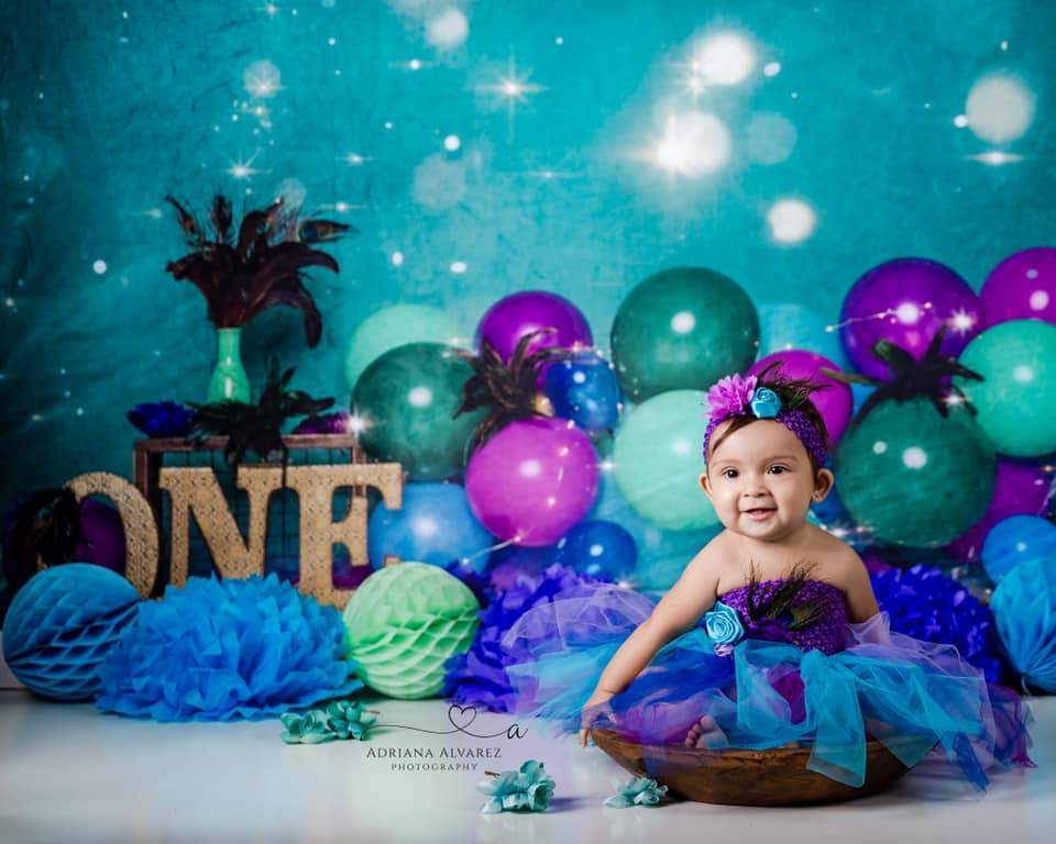 Cargar imagen en el visor de la galería, Katebackdrop£ºKate 1st Birthday Balloons Bokeh Backdrop for Photography Designed by Cassie Christiansen Photography