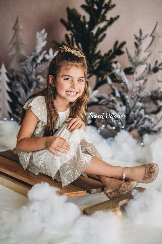 Cargar imagen en el visor de la galería, Katebackdrop£ºKate Pine Trees in Snow Christmas Backdrop for Photography Designed By Mandy Ringe Photography