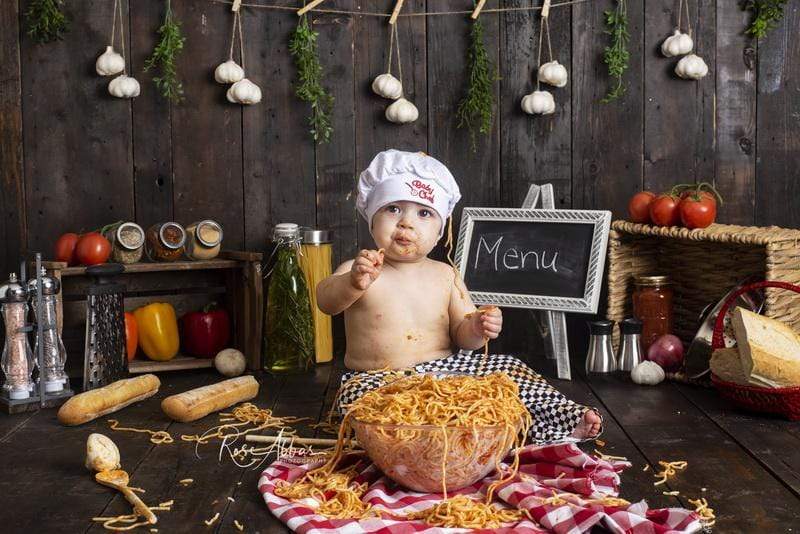 Katebackdrop£ºKate Cake Smash Wood Kitchen Backdrop Designed By Rose Abbas