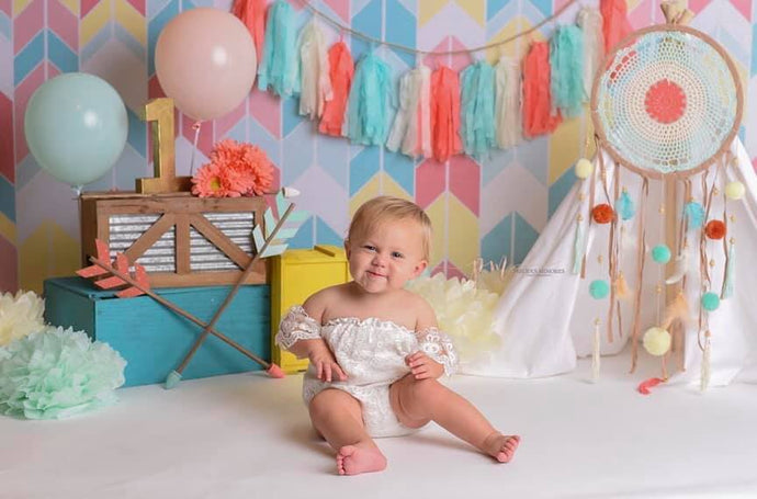 Katebackdrop：Kate Seamless Chevron Diamond Children Backdrop Designed By Krystle Mitchell Photography