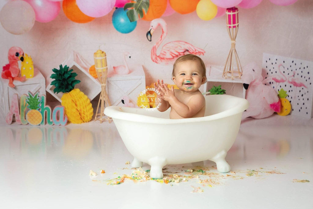 Katebackdrop£ºKate Flamingo Party Children Balloons Backdrop for Photography Designed by  Laura Lee Photography