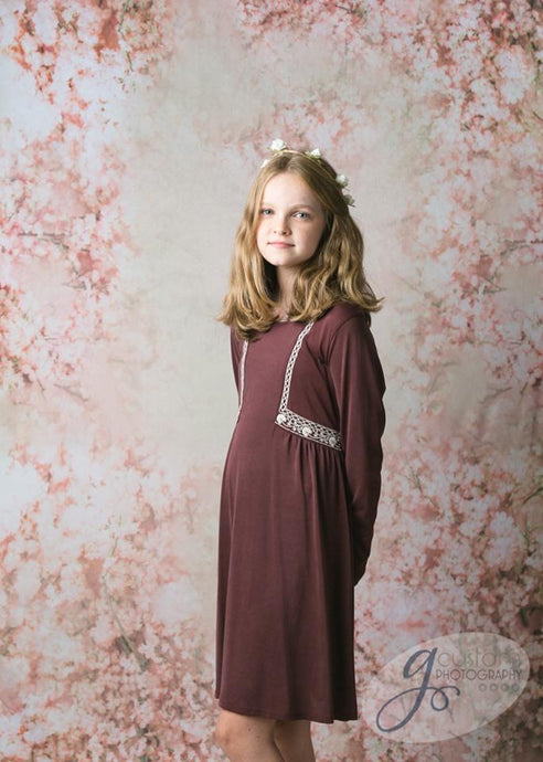 Katebackdrop£ºKate Pink Floral Pattern Spring Backdrop Designed by Jerry_sina