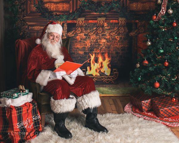 Katebackdrop£ºKate Christmas Fireplace Stockings Backdrop Photography