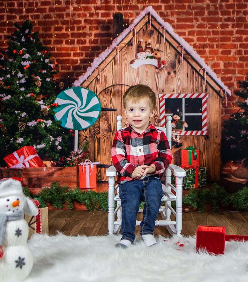 Katebackdrop£ºKate Christmas Wooden House Decorations Backdrop for Photography