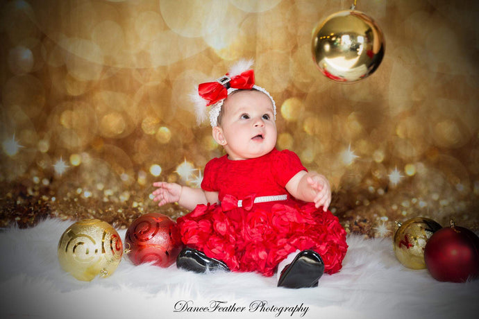 Katebackdrop：Kate Light Golden Bokeh Glitter Backdrop for Children