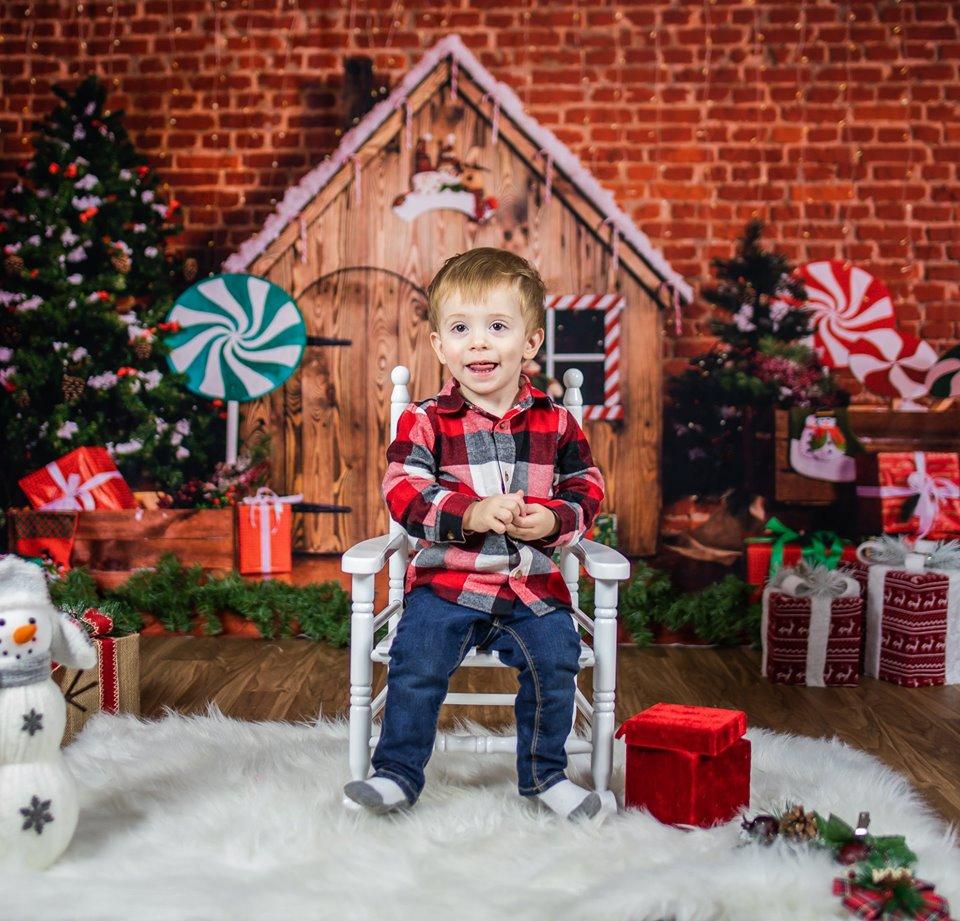 Katebackdrop£ºKate Christmas Wooden House Decorations Backdrop for Photography