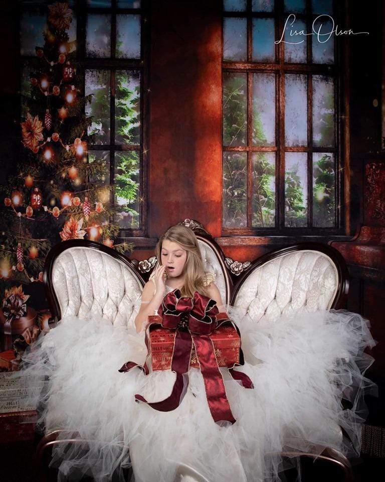 Katebackdrop£ºKate Christmas Tree Photography Backdrop Piano Photo Background