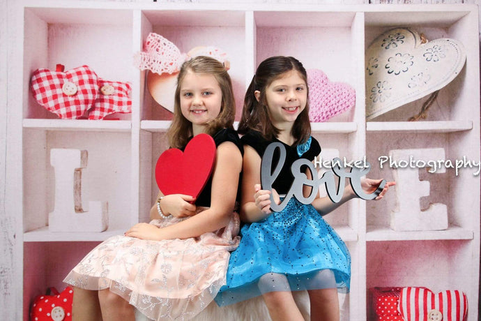 Katebackdrop£ºKate Pink Heart With Love Valentine's Day Backdrop for Photography