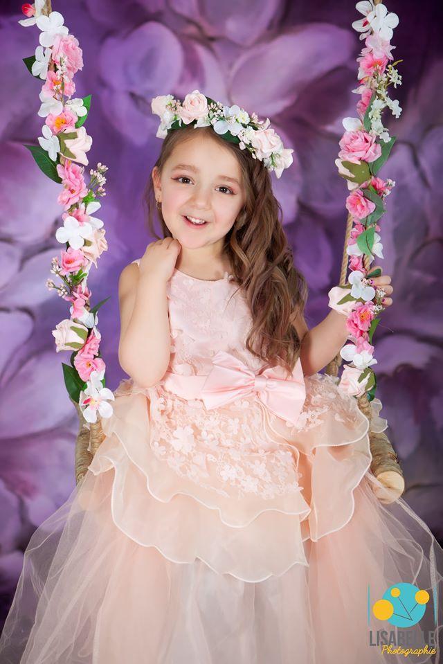 Katebackdrop：Kate Fine Art Purple Painting Flowers Backdrop for Photography
