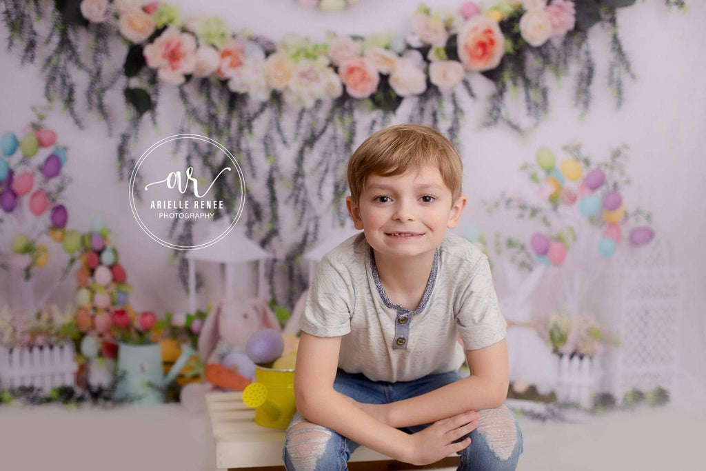 Katebackdrop£ºKate Easter with Rabbits Floral Backdrop for Photography
