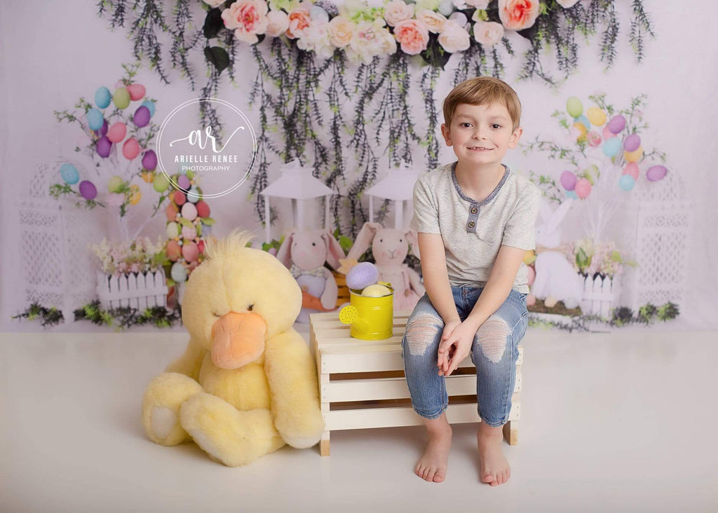 Katebackdrop£ºKate Easter with Rabbits Floral Backdrop for Photography