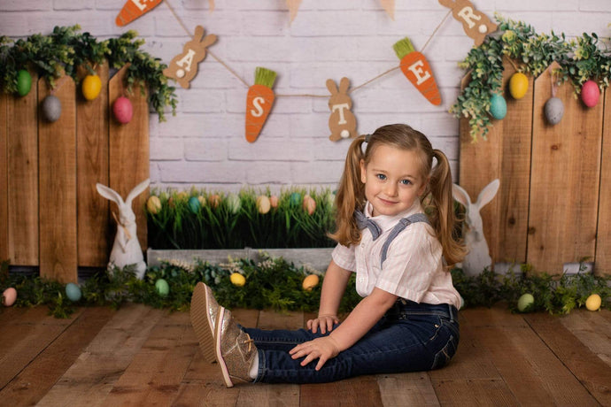 Katebackdrop：Kate Easter Fence Backdrop Designed by Megan Leigh Photography