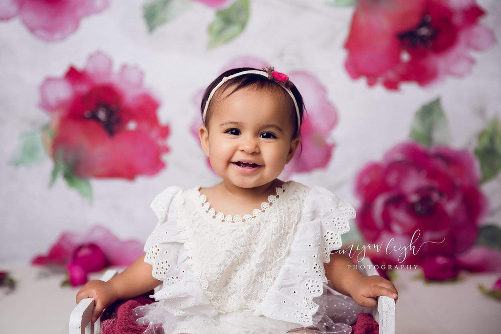Katebackdrop：Kate Fine Art Pink Flower Backdrop Designed by Megan Leigh Photography