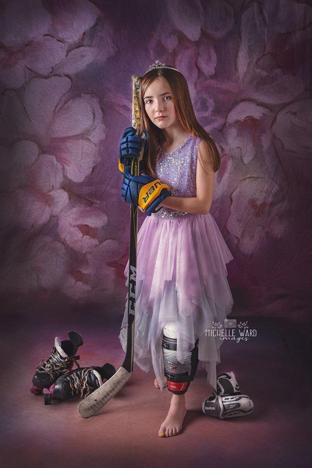 Katebackdrop：Kate Fine Art Purple Painting Flowers Backdrop for Photography