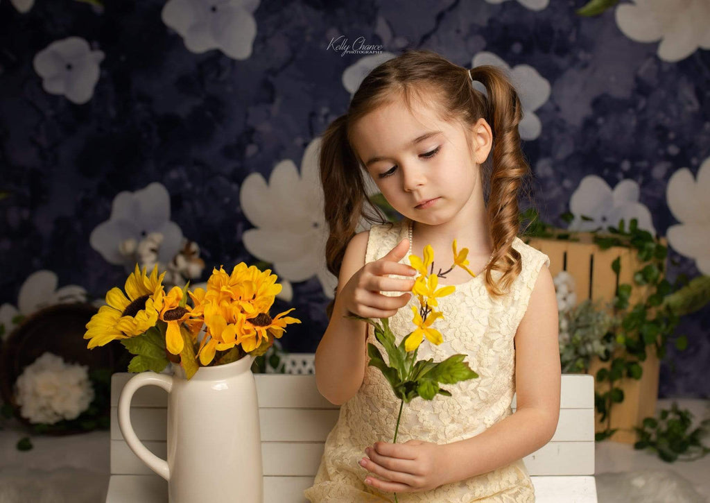 Katebackdrop£ºKate Navy Floral Spring Backdrop Designed by Megan Leigh Photography