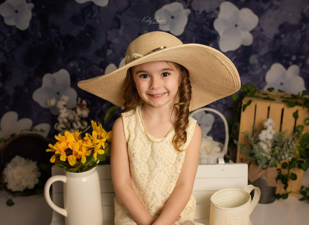 Katebackdrop£ºKate Navy Floral Spring Backdrop Designed by Megan Leigh Photography