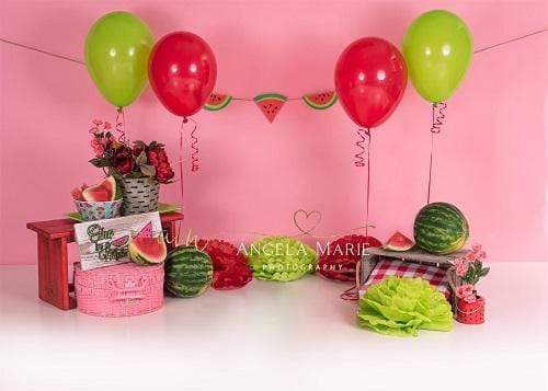 Katebackdrop£ºKate Birthday&Cake Smash Watermelon for Children Backdrop Designed By Angela Marie Photography