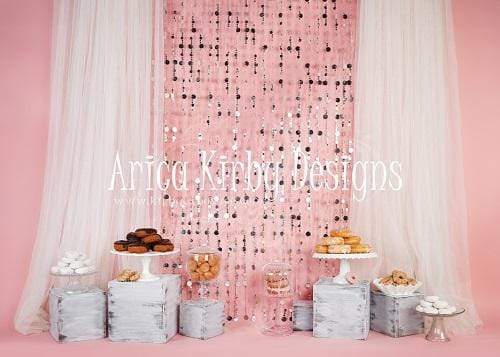 Cargar imagen en el visor de la galería, Katebackdrop£ºKate Donuts Birthday Set Pink Girly Backdrop Designed By Arica Kirby