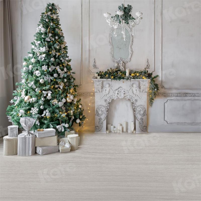 Kate Retro Navidad habitación blanca Telón de fondo para fotografía