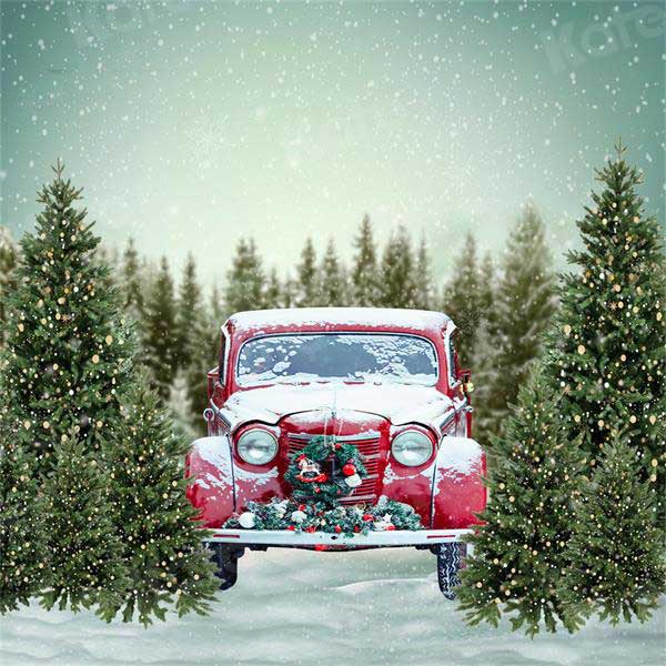 Kate árbol de Navidad carro Telón de fondo para fotografía