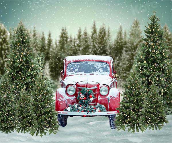Kate árbol de Navidad carro Telón de fondo para fotografía